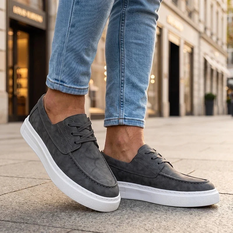 Zapatillas Ilium | Premium de piel color caqui