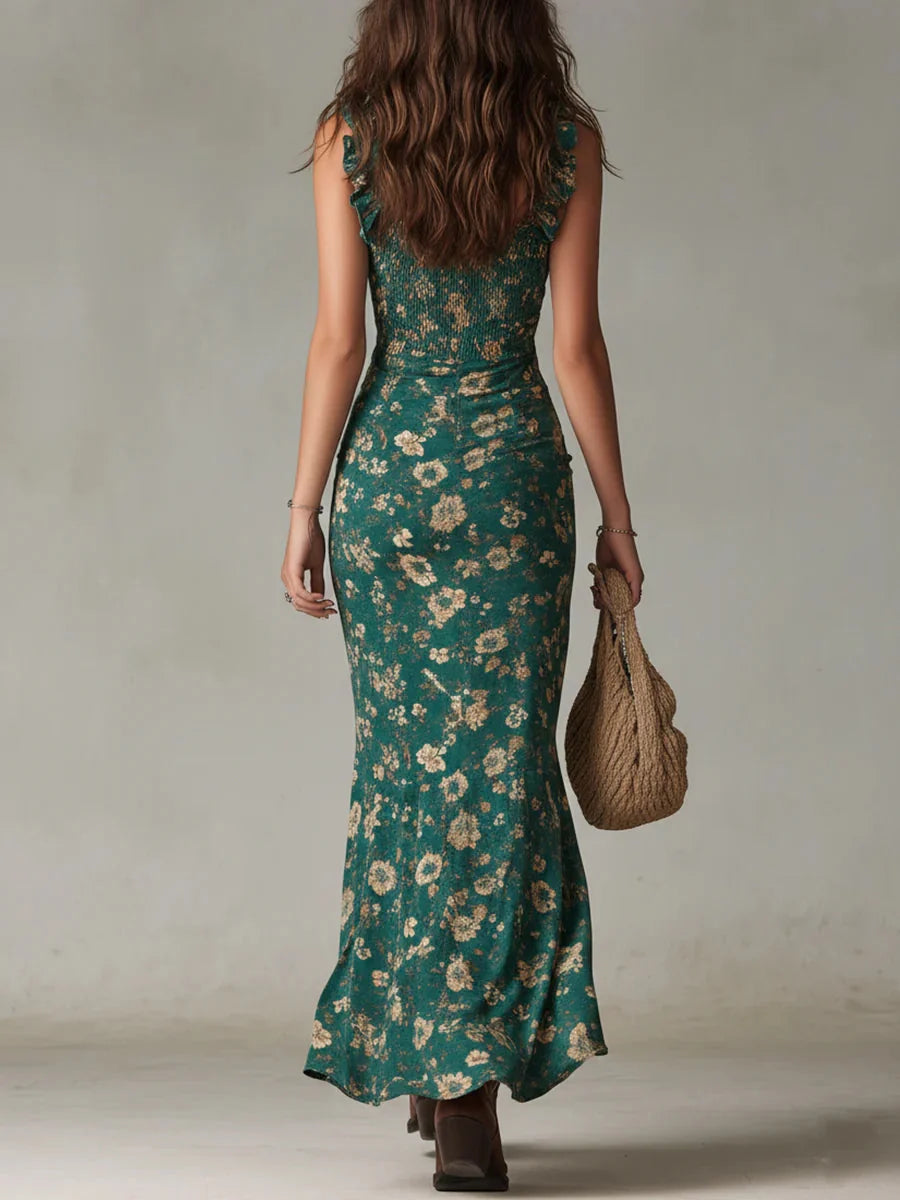 Aria | Vestido verde largo