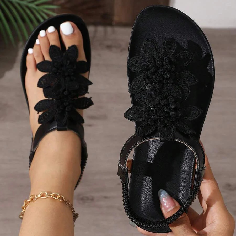 Mar | Sandalias de flores con Perlas