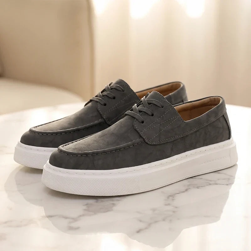 Zapatillas Ilium | Premium de piel color caqui