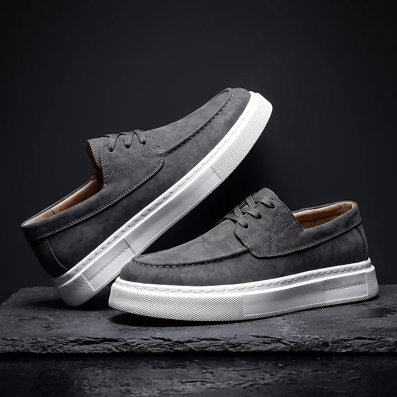Zapatillas Ilium | Premium de piel color caqui