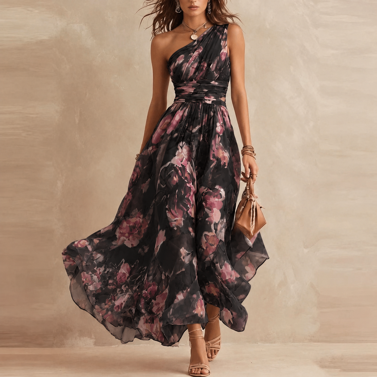 Aurora | Vestido Floral Asimétrico