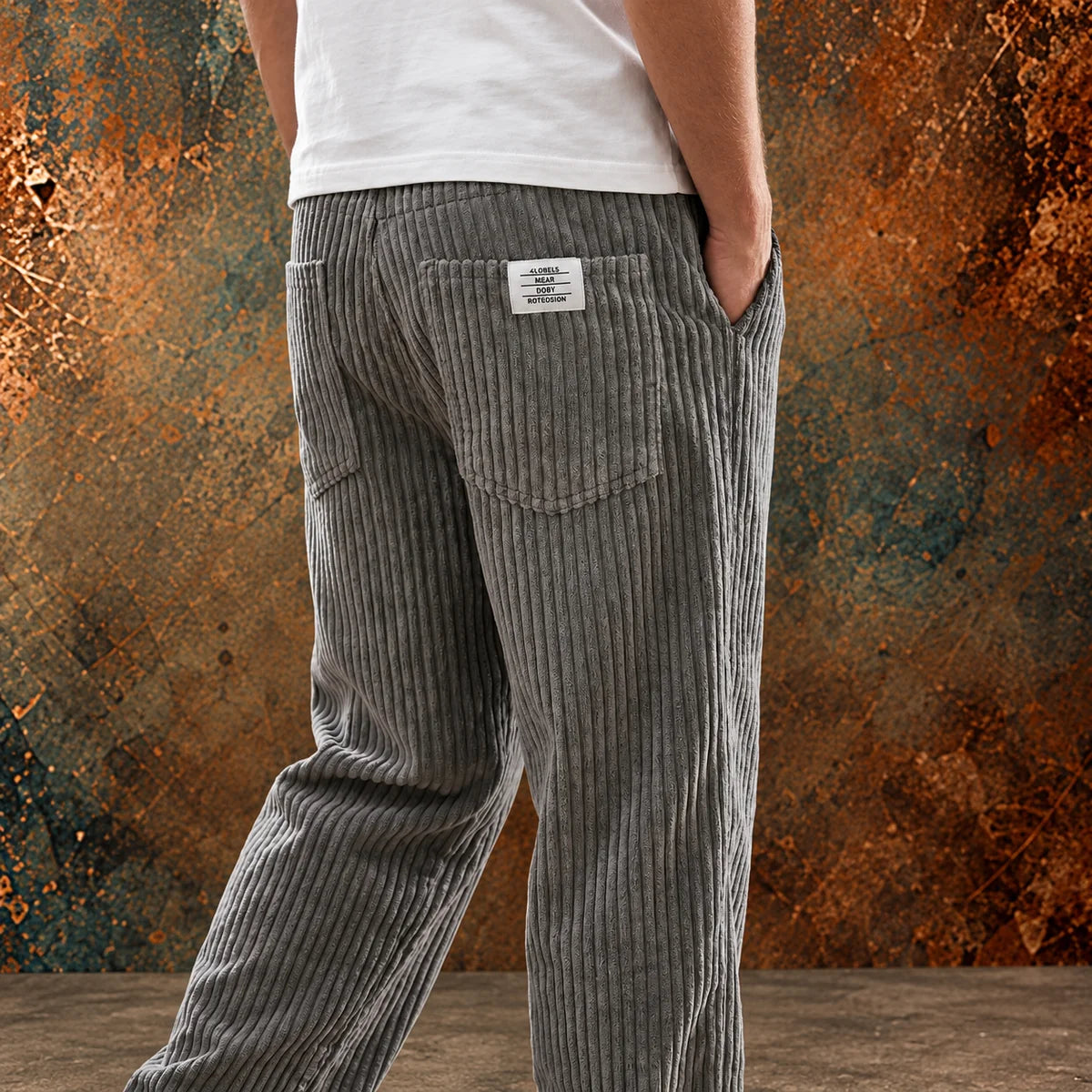 Luca | Pantalones de canalé con cintura elástica