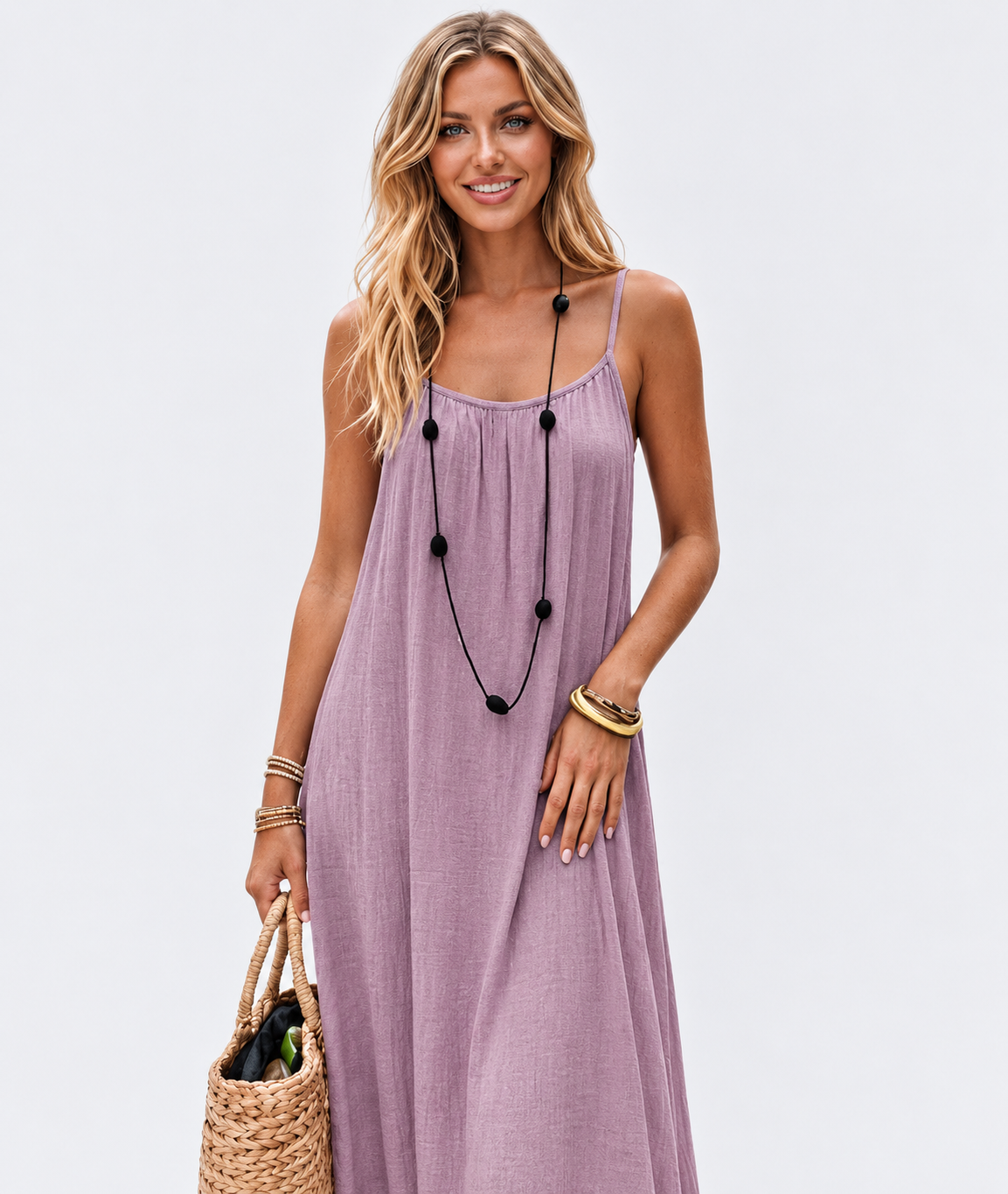 Vestido ajustado de corte relajado