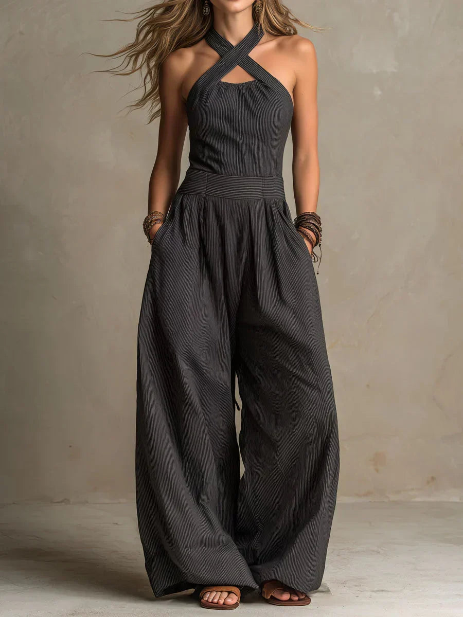 Cuello halter largo
